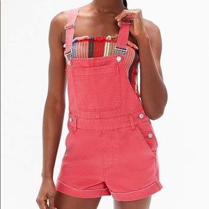 NWT Urban Outfitters Short Pink Overalls